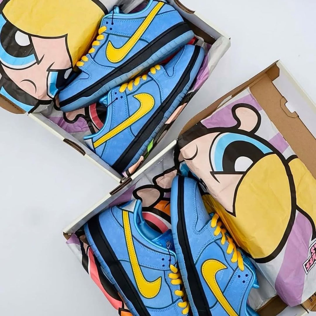 Nike SB Dunk Low “Powerpuff Girls – Bubbles” – Premium Edition Sneakers with Original Box & Extras