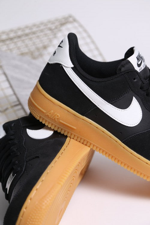 Nike Air Force 1 Low ‘07 “Black Suede Gum” – Premium Edition Sneakers with Original Box