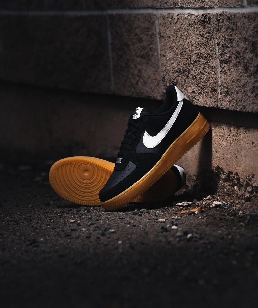 Nike Air Force 1 Low ‘07 “Black Suede Gum” – Premium Edition Sneakers with Original Box