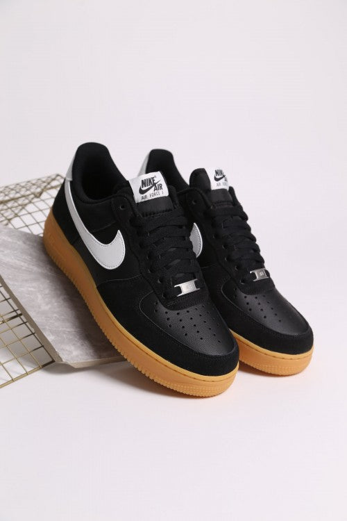 Nike Air Force 1 Low ‘07 “Black Suede Gum” – Premium Edition Sneakers with Original Box