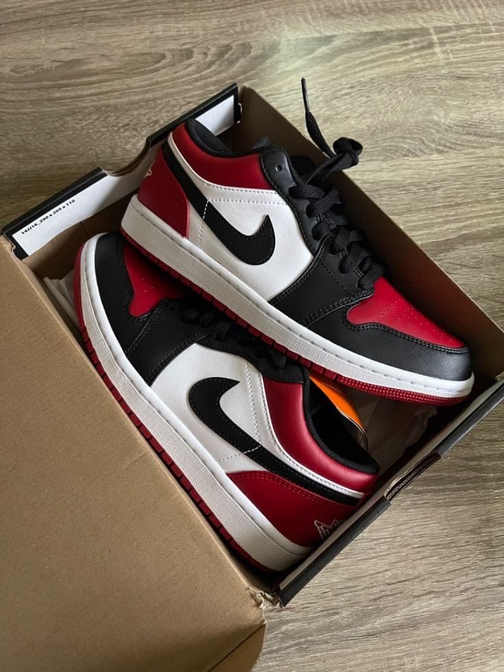 Air Jordan 1 Low “Bred Toe” – Premium Masterpiece Sneakers with Original Box
