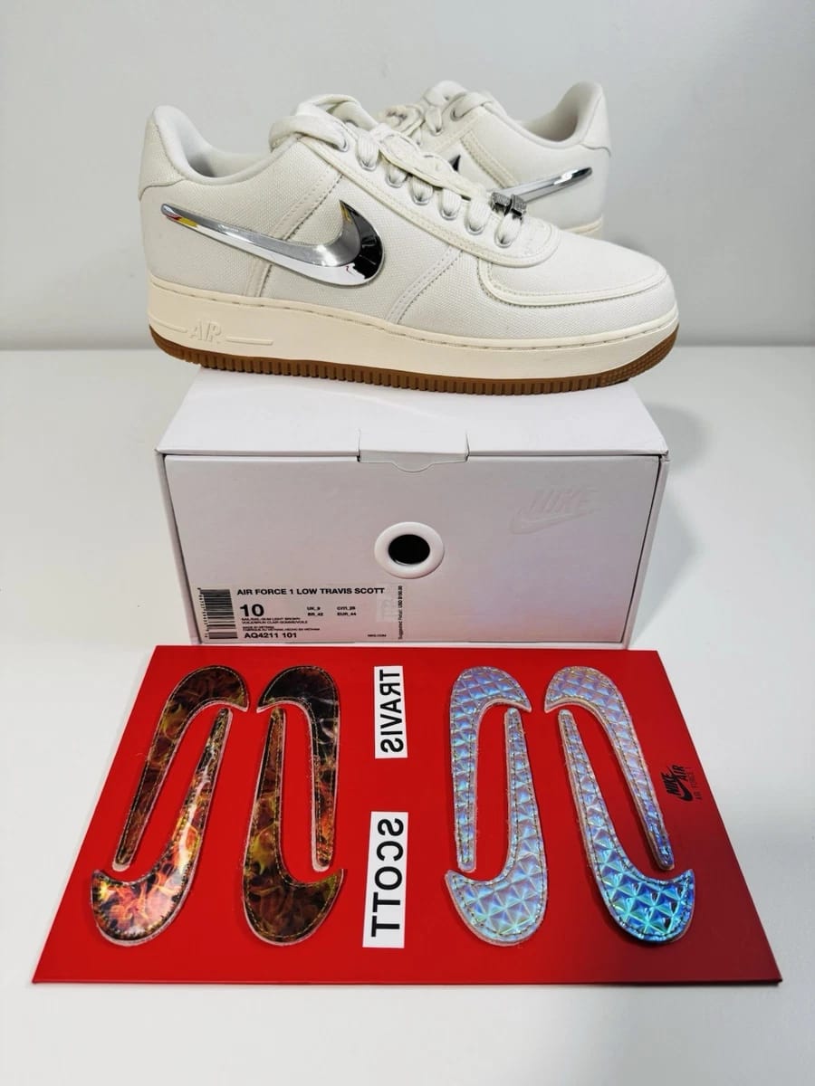 Nike Air Force 1 Low x Travis Scott Sail – Premium Masterpiece with Box