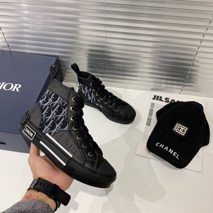 Dior B23 High Top Oblique Black – Premium Designer Sneakers with Box