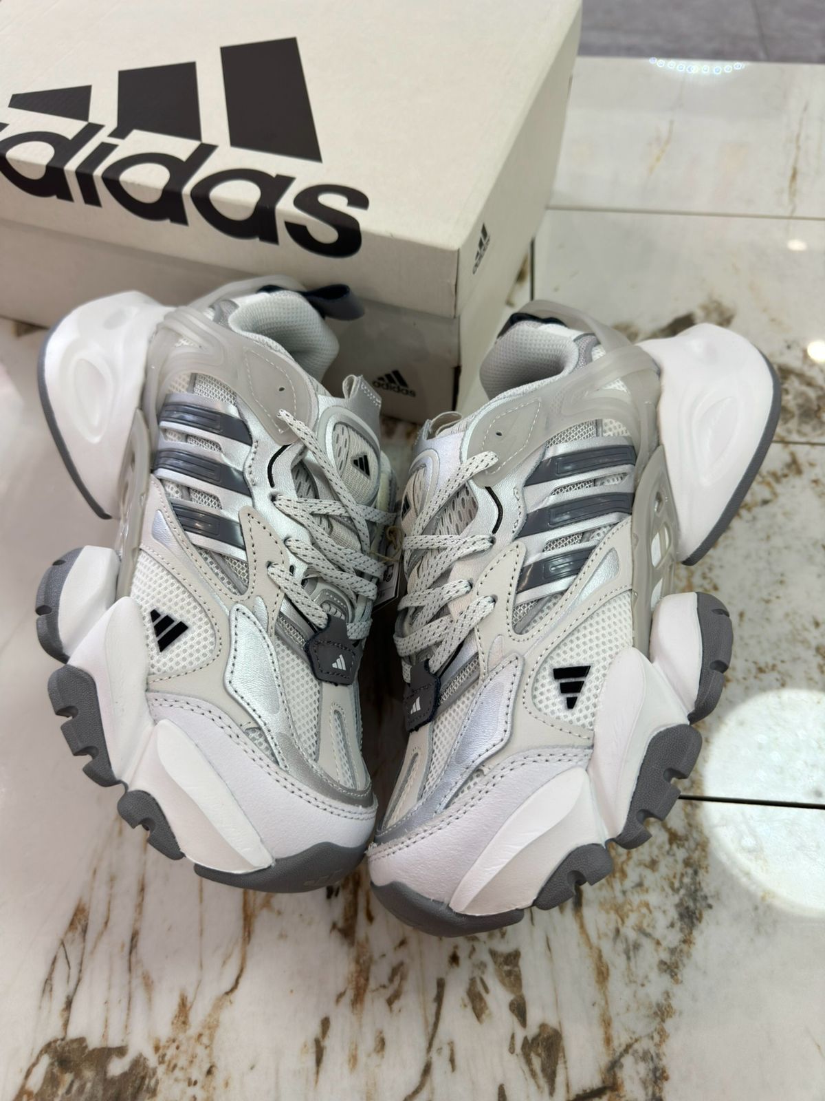 Adidas Vento XLG Runner “Grey Silver” – Premium Masterpiece Sneakers with Original Box