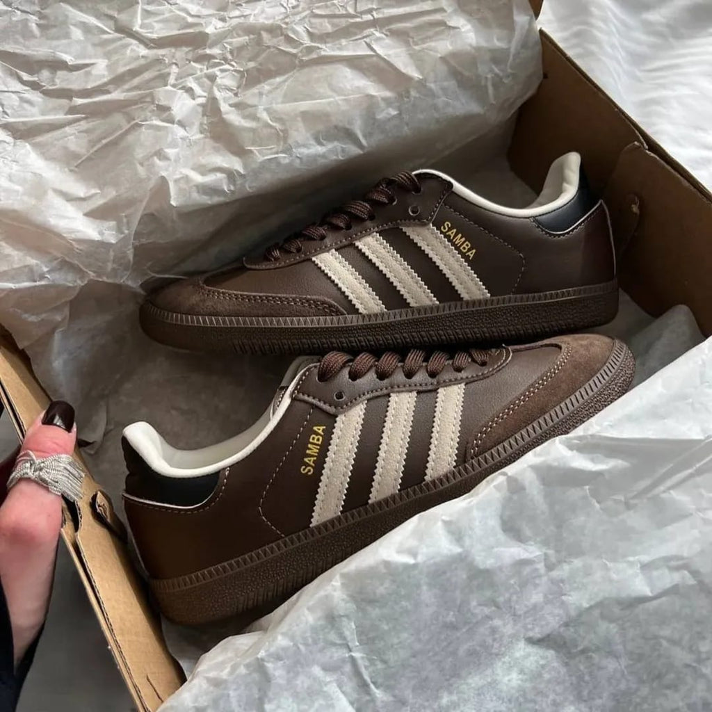 Adidas Samba OG “Dark Brown Beige Gum” – Premium Classic Sneakers with Original Box