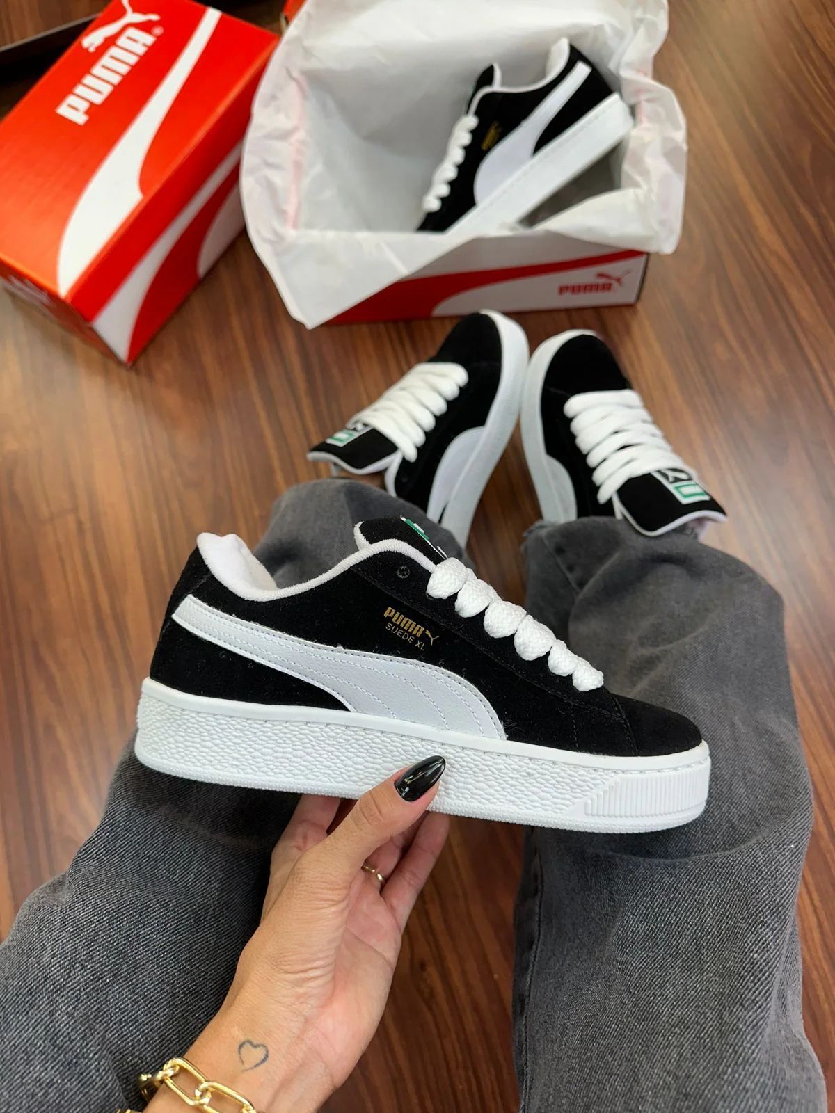 Puma Suede XL “White/Black” 🖤🤍 | Premium Edition