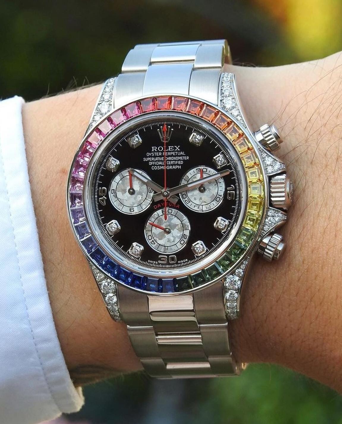 Rolex Oyster Perpetual Rainbow Silver – Luxury Automatic Watch