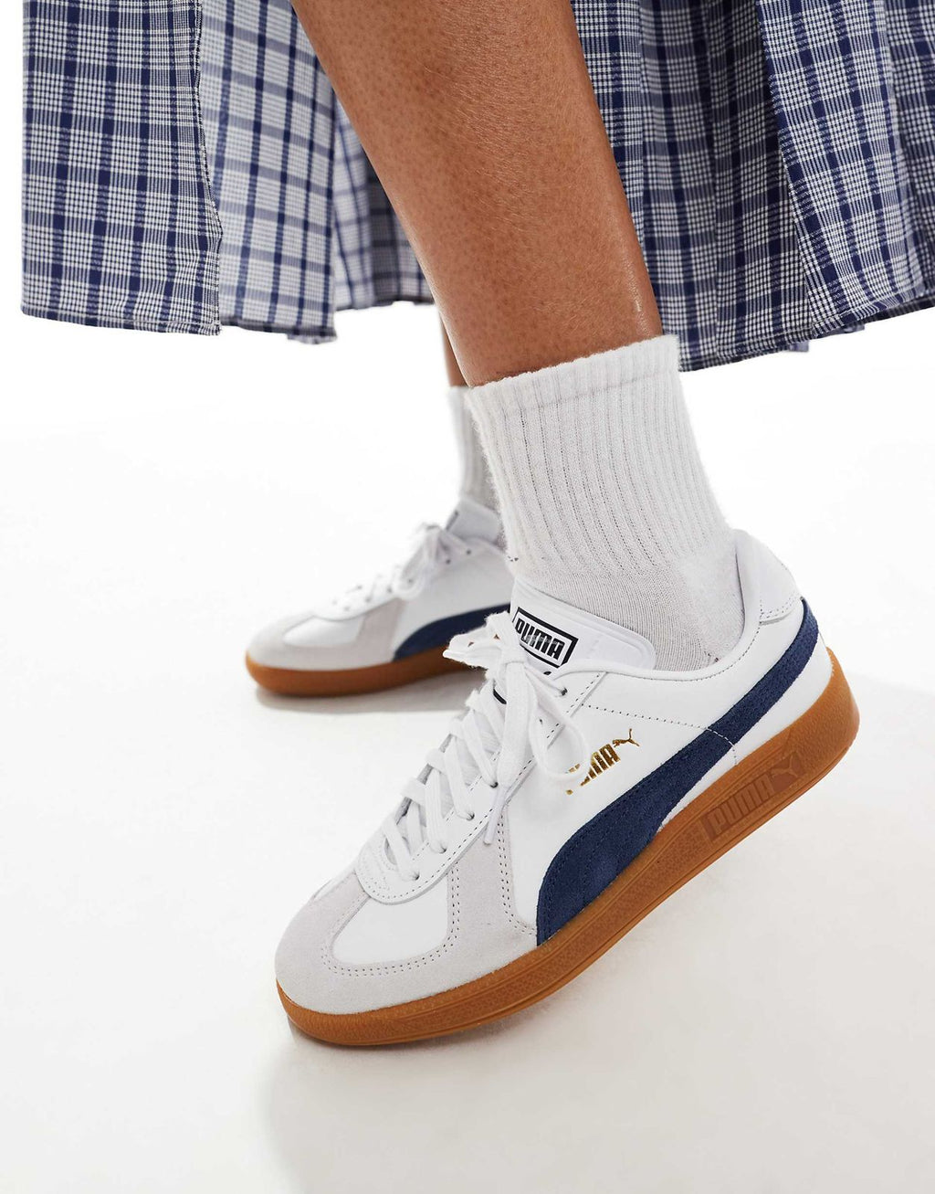 PUMA Palermo Vapor White Navy – Premium Edition Sneakers with OG Box & Keychain