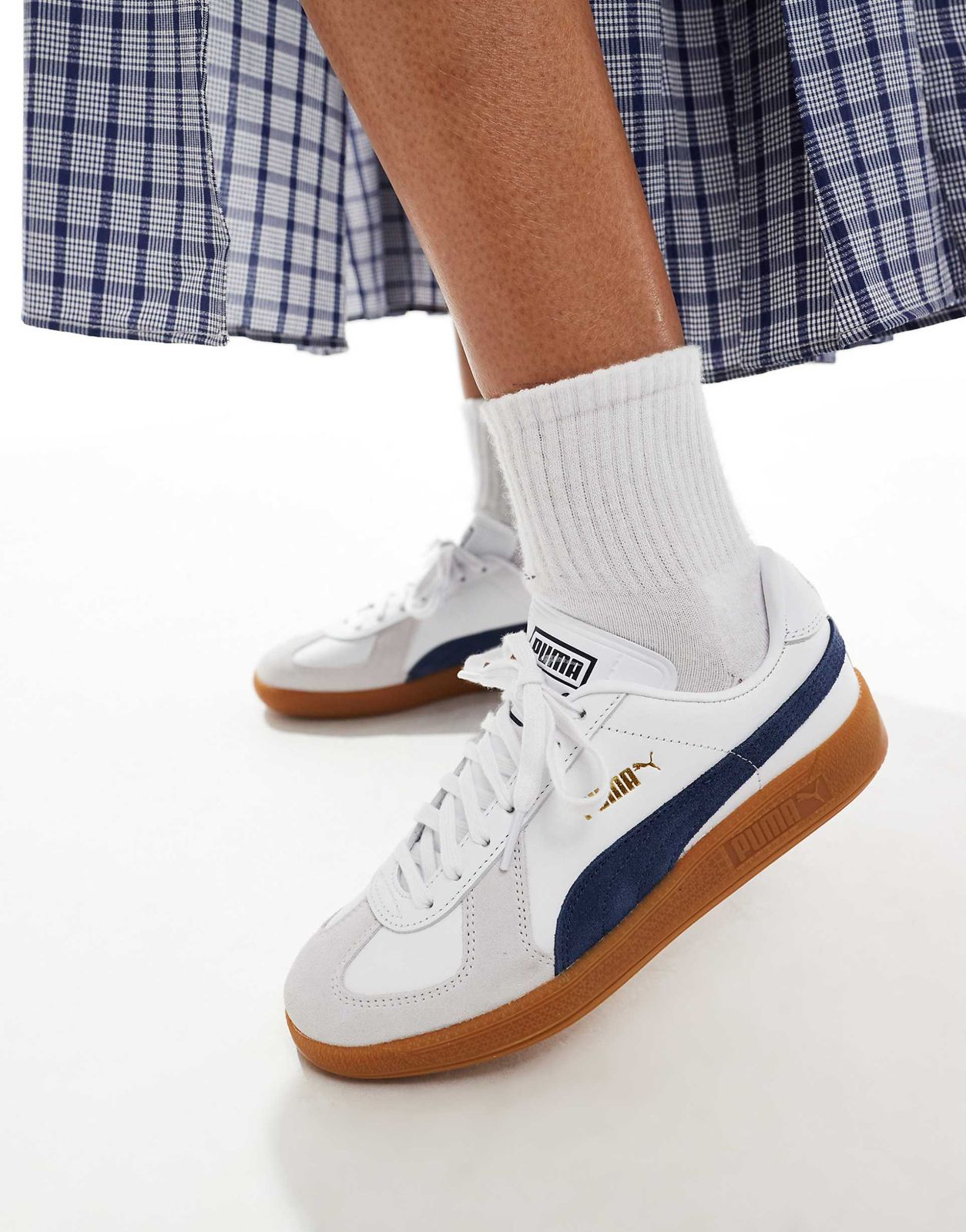 PUMA Palermo Vapor White Navy – Premium Edition Sneakers with OG Box & Keychain
