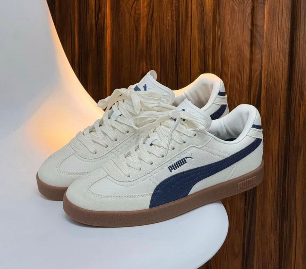 PUMA Palermo Vapor White Navy – Premium Edition Sneakers with OG Box & Keychain
