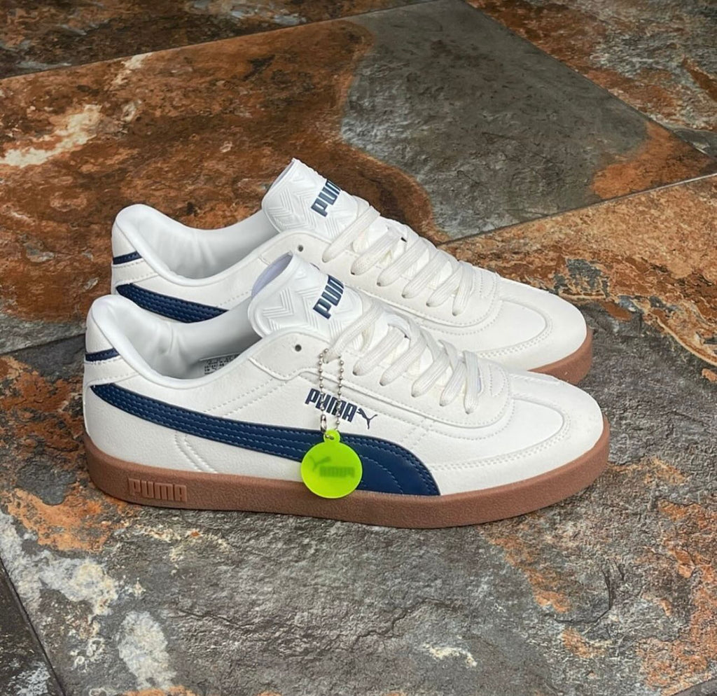 PUMA Palermo Vapor White Navy – Premium Edition Sneakers with OG Box & Keychain