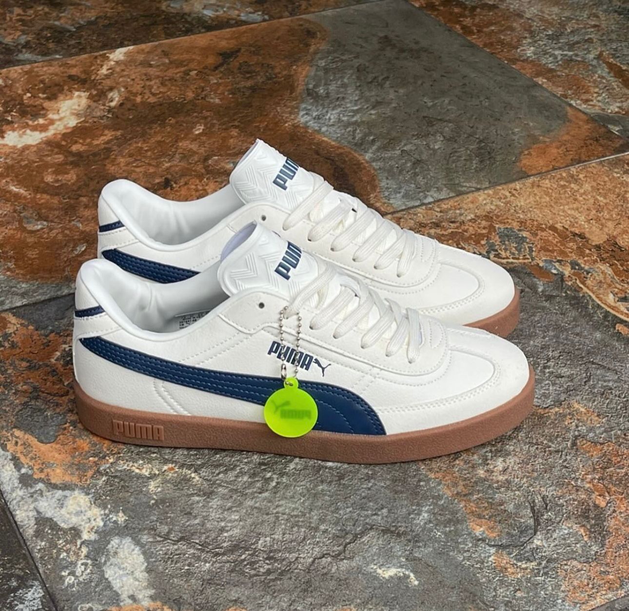 PUMA Palermo Vapor White Navy – Premium Edition Sneakers with OG Box & Keychain