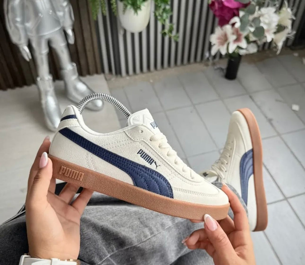 PUMA Palermo Vapor White Navy – Premium Edition Sneakers with OG Box & Keychain