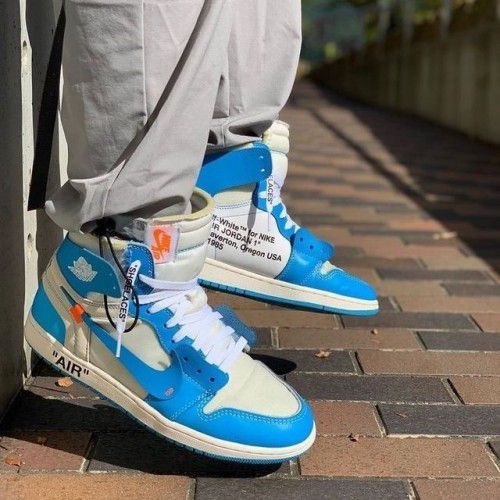 Nike Air Jordan 1 x Off-White “UNC Blue” – Premium Masterpiece Sneakers with Original Box