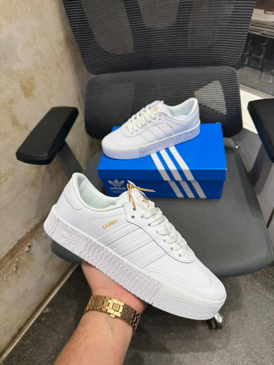 Adidas Samba Platform “Triple White” – Premium Edition with Box 🤍🔥